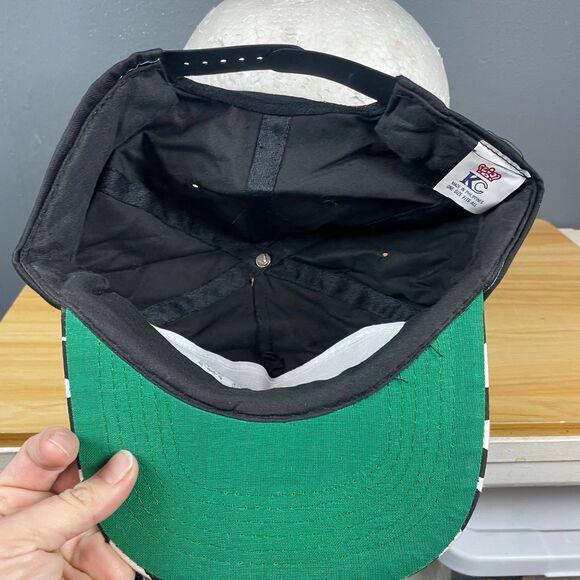 KC TOMAH Snapback Hat Unisex One Size Black White Zebra Brim Adjustable Casual - Picture 8 of 9